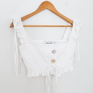 Georgia Hardinge Elena Bodice White Crop Top